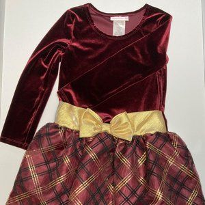 Bonnie Jean chiffon and velvet Girl's Holiday Dress size 6X